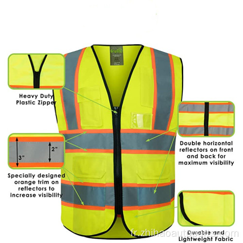 gilet de sécurité haute visibilité avec service OEM